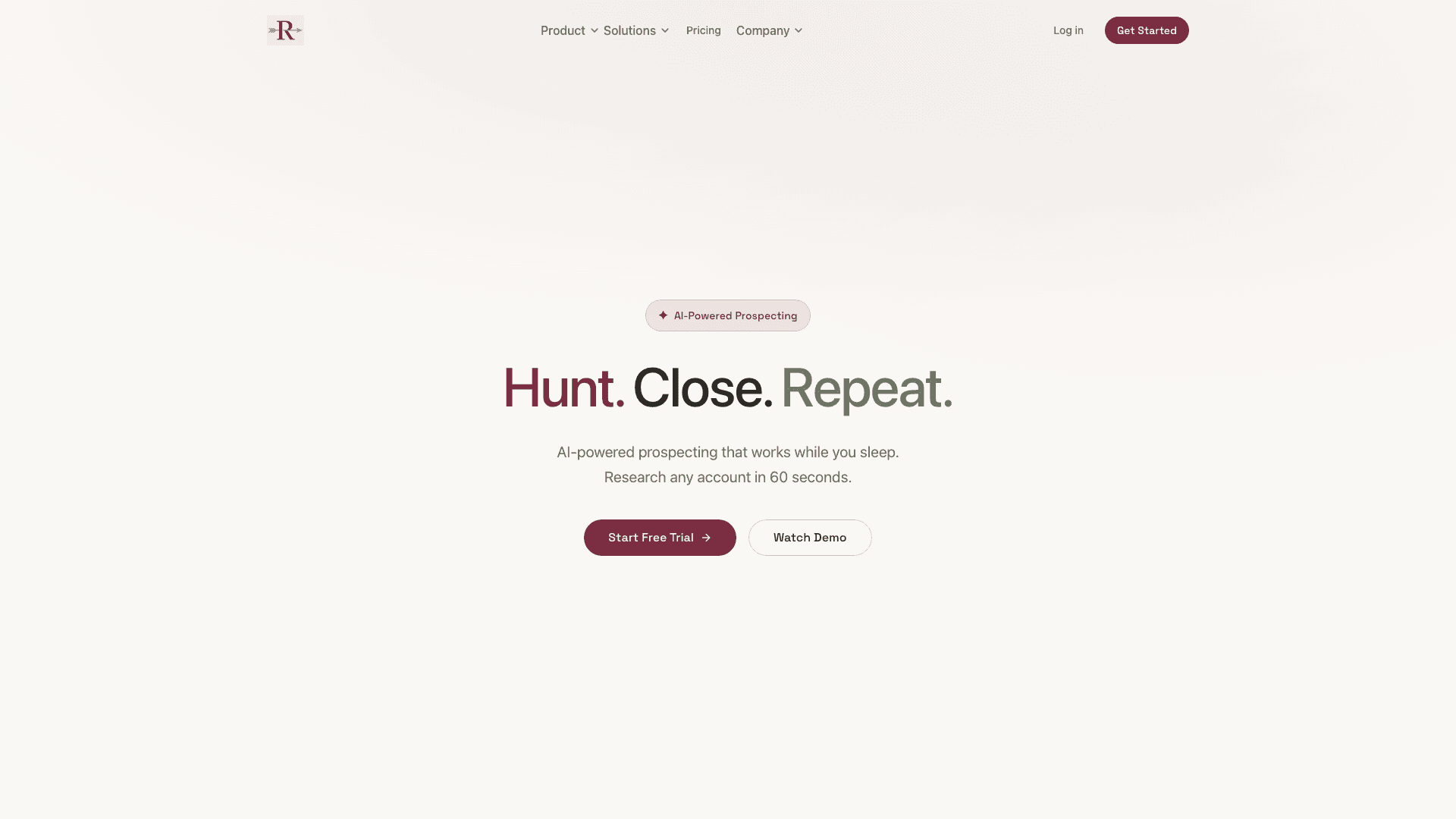 RevHunt application interface